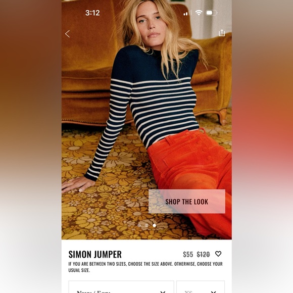 NWT Sezane Simon Jumper Navy Stripe - Picture 7 of 8